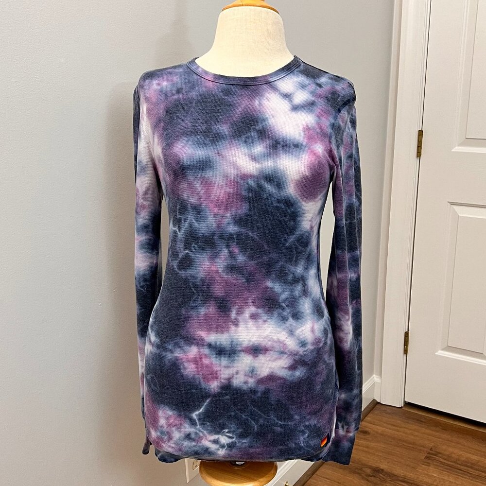 Aviator Nation Tie Dye Blue Purple Top Sz S